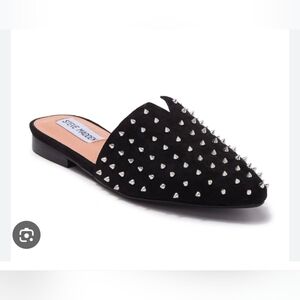 Steve Madden Black Studded Women's Mules
